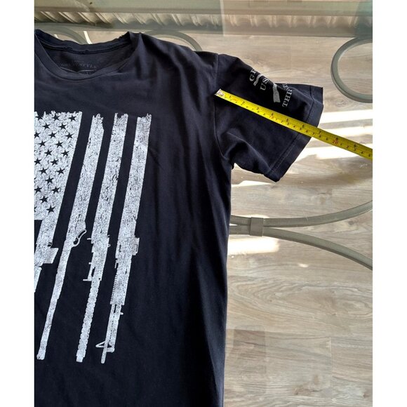 Grunt Style Graphic T-Shirt Military Rifle Design Black Size L Cotton Mens - Picture 6 of 6